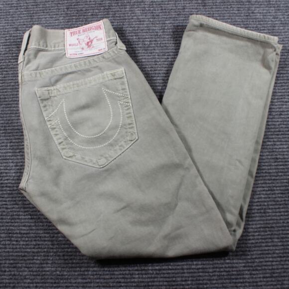 True Religion Bobby Jeans Men’s 30x28 Light Sage Green Made in USA - Picture 1 of 12